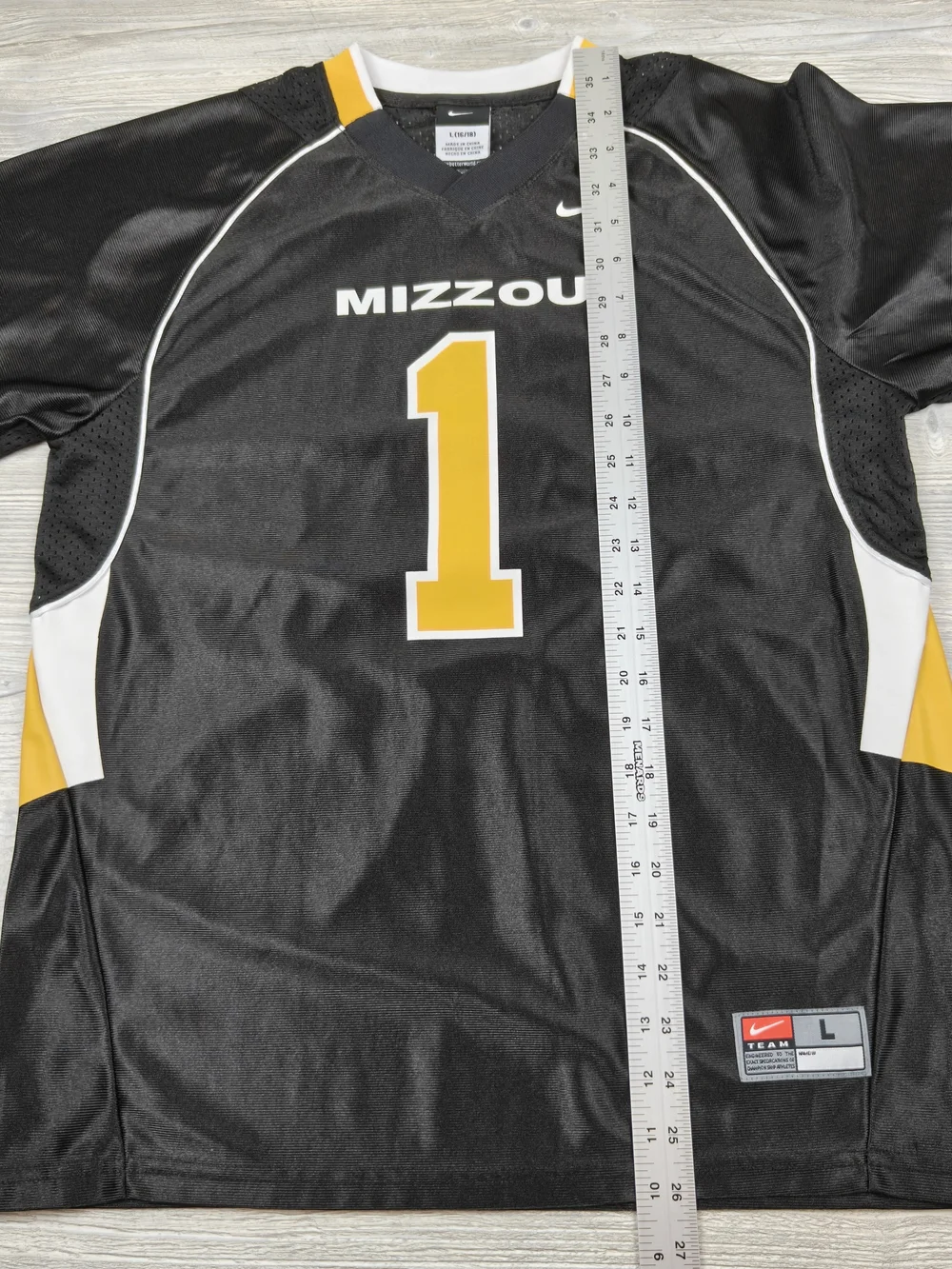 Nike Mizzou Tigers Youth Jersey #1 Black Football Shirt Size Large 16/18